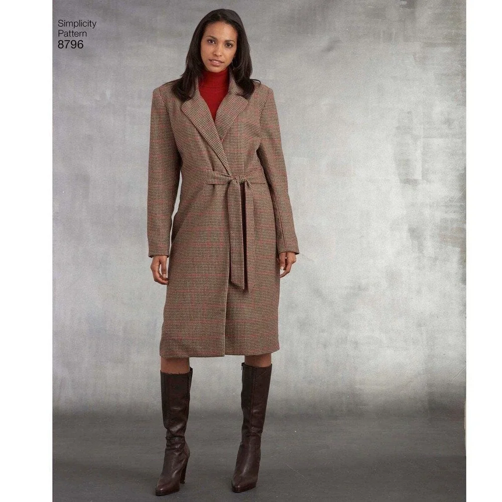 Sewing Pattern 8796 Simplicity Misses Petite Coat Sz 16-24 Length Collar‎ Varies